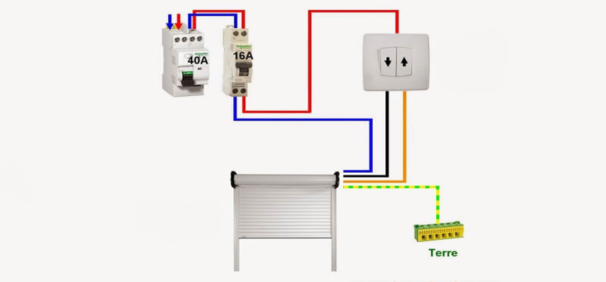 branchement volet roulant 3 fils
